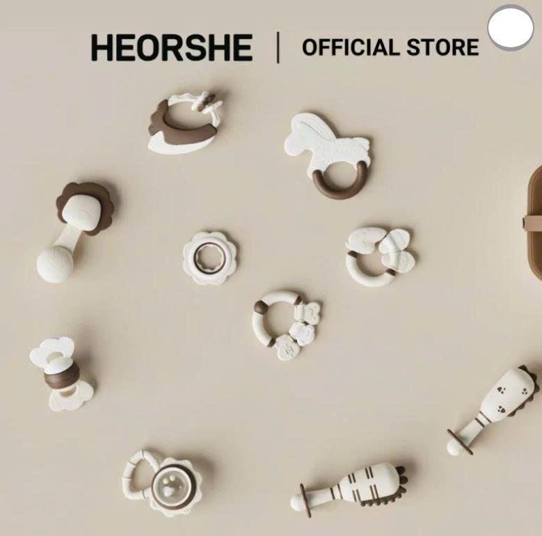 Bộ đồ chơi xúc xắc gặm nướu 10 món cho bé HEORSHE - Ảnh 2