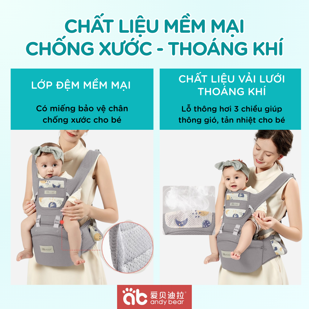 Chọn địu em bé có chất liệu thoáng khí