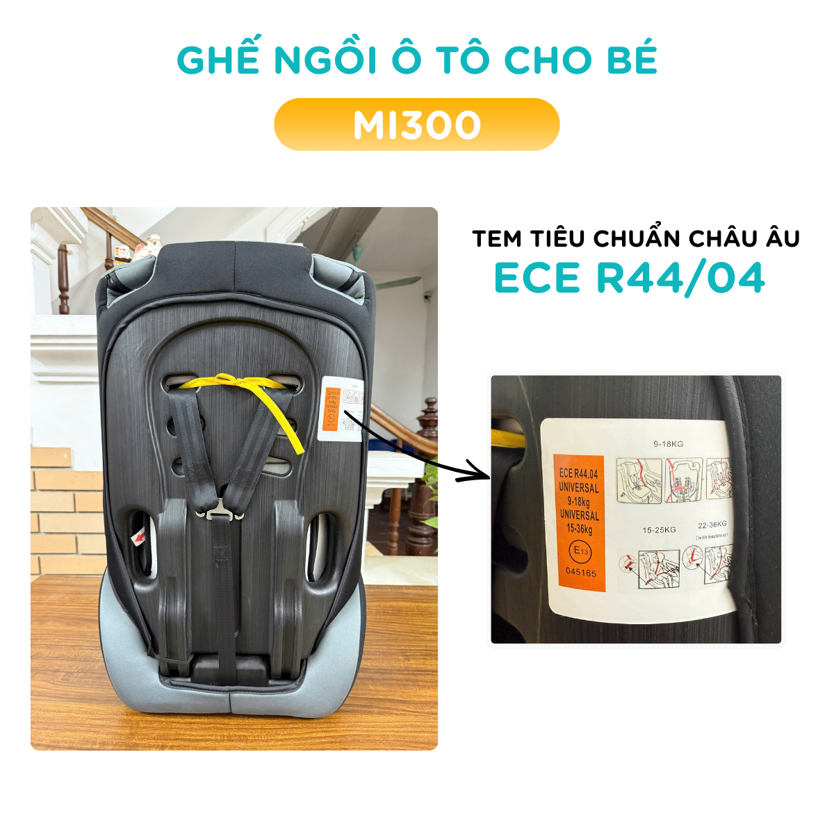 Ghế ngồi ô tô cho bé Miuna MI300