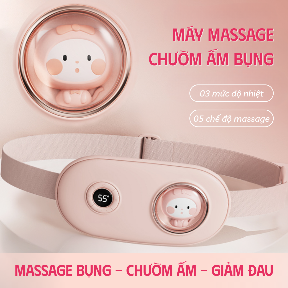 Máy massage giảm đau bụng kinh Belly Warmer - Bản cao cấp - Ảnh 3