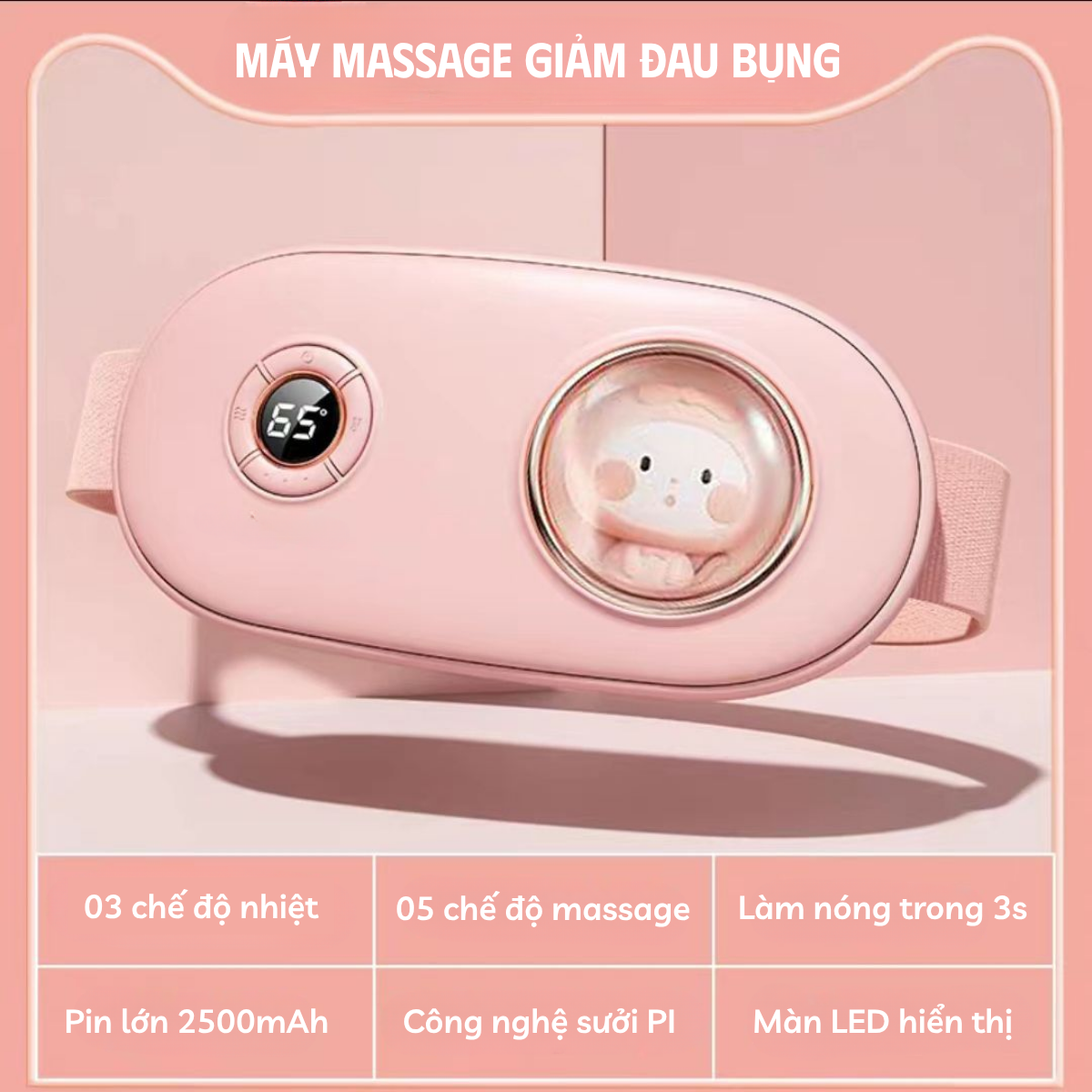 Máy massage giảm đau bụng kinh Belly Warmer - Bản cao cấp - Ảnh 11