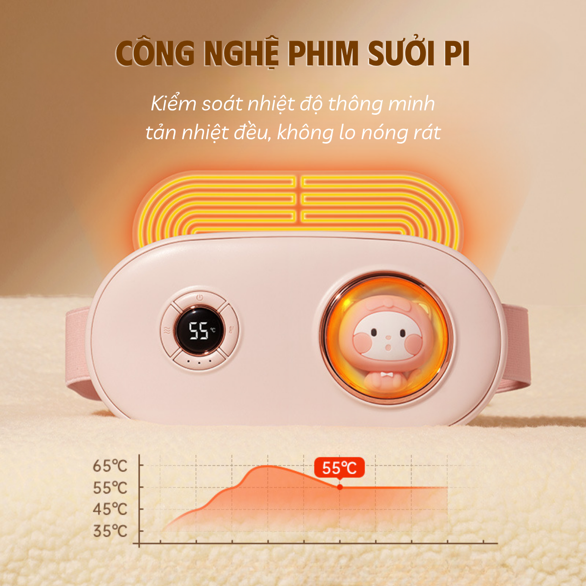 Máy massage giảm đau bụng kinh Belly Warmer - Bản cao cấp - Ảnh 6