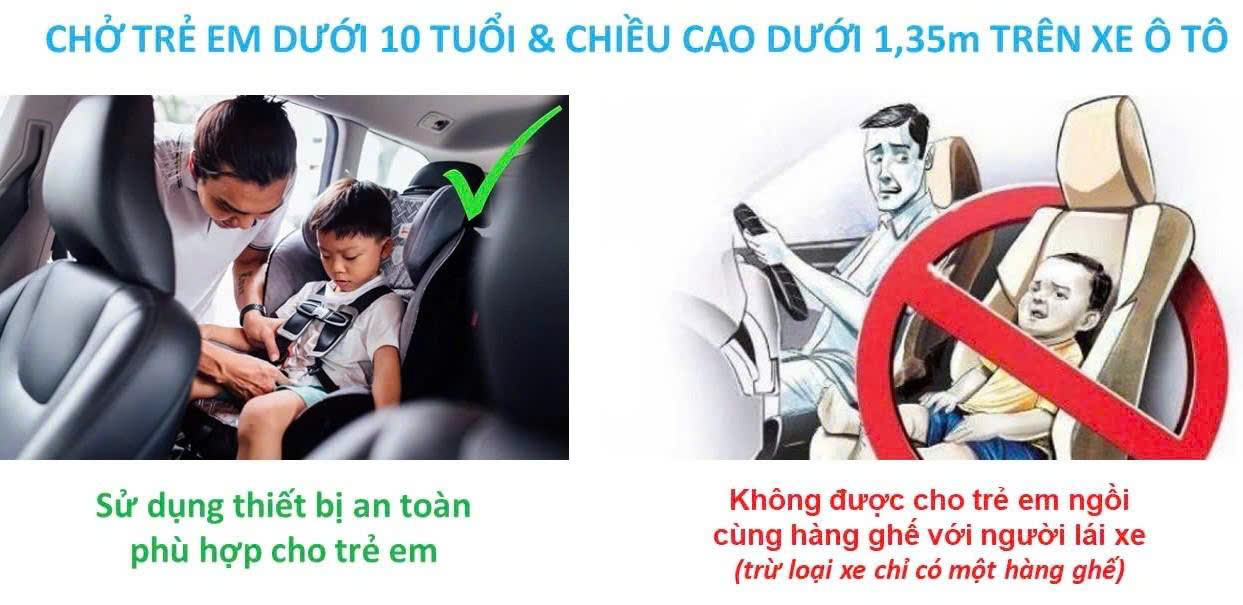 Luật mới về ghế ô tô cho trẻ em